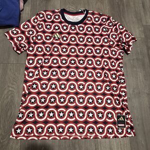 NWT $70 ADIDAS Red Blue White Stars MLS PRESHI US Marvel Jersey Shirt Size 2XL